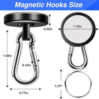 LOVIMAG Strong Magnets with Hooks, 200LBS+ Heavy Duty Magnets with Epoxy Coating - Image 2