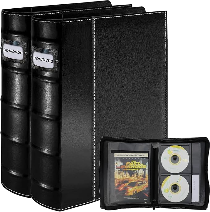 2 Pack CD DVD Storage Binder by Salajory