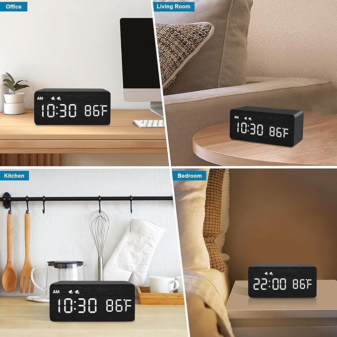 MOSITO Digital Wooden Alarm Clock - Image 7