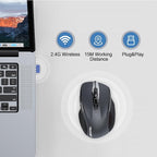TECKNET Wireless Mouse Rechargeable, 2.4G USB-A Silent Mouse, Quiet Click - Image 4