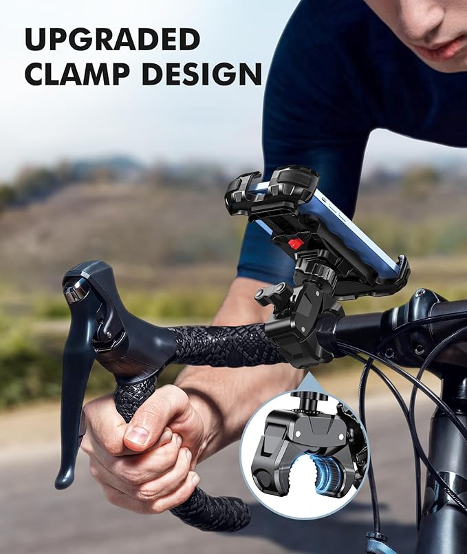 Motorcycle Phone Mount, Upgrade Bike Phone Mount, 360° Rotatable Phone Holder - Image 2