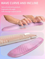 Hokafenle 2in1 Combination, Wave Keyboard Wrist Rest and Ergonomic Curvature - Image 2