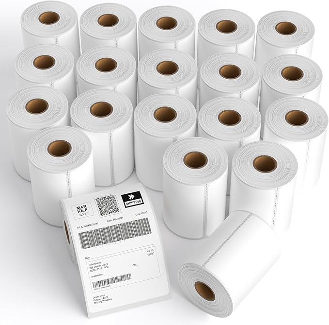 20 Rolls 4" x 6" Direct Thermal Printer Label, 250 Labels/Roll, Total 5000 by MultiLabel