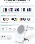 2025 Upgraded Wireless Charger for Apple: 3 in 1 Charging Station Foldable Fast - Image 6