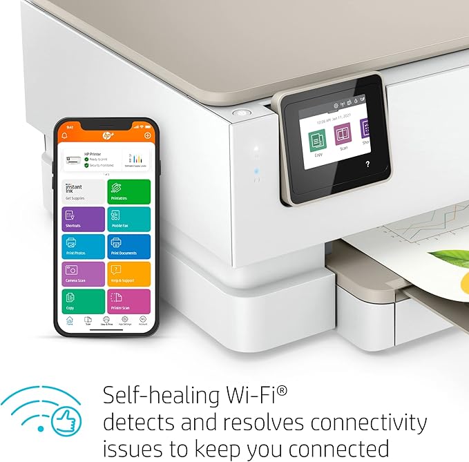 HP ENVY Inspire 7255e Wireless Color Thermal Inkjet Printer, Easy setup - Image 9