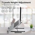Laptop Stand for Desk, Adjustable Laptop Riser ABS+Silicone Foldable Portable - Image 3