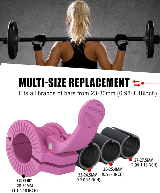 Barbell Clips 1 Inch Quick Release Weight Clamps 0.9-1.18inch Multi-Size - Image 2
