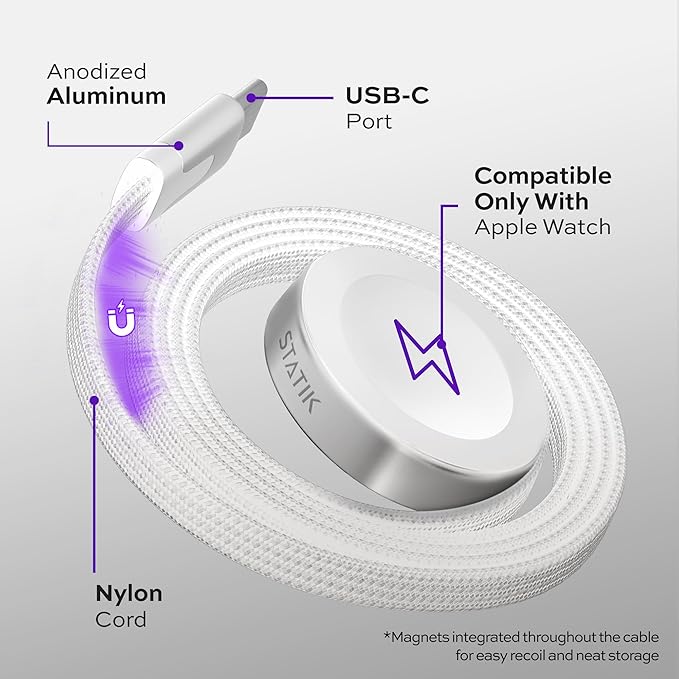 Statik MagStack Watch Charger USB C Cable, Charging Station Compatible - Image 5
