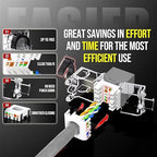 AMPCOM CAT6A UTP RJ45 Keystone Jack 50u Gold Plating Reusable Ethernet Wall Jack - Image 3