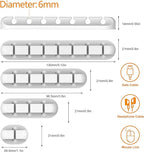 Cord Organizer Cable Holder Management – 5 Pack White Cable Clips Cord Holder - Image 3