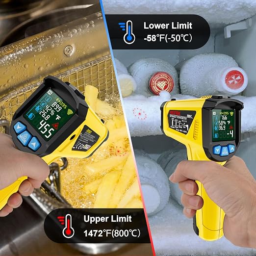 MESTEK Infrared Thermometer Temperature Gun, Non-Contact Digital Laser - Image 6
