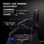 Ultrawide Monitor arm for 17-49'' Heavy Duty Screen up to 44lbs, Gas Spring - Image 6