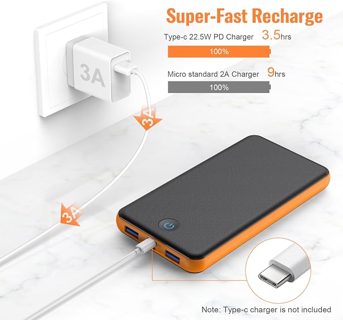 Portable Charger Power Bank 26800mAh, QC3.0 USB C PD Fast Phone Charging - Image 6