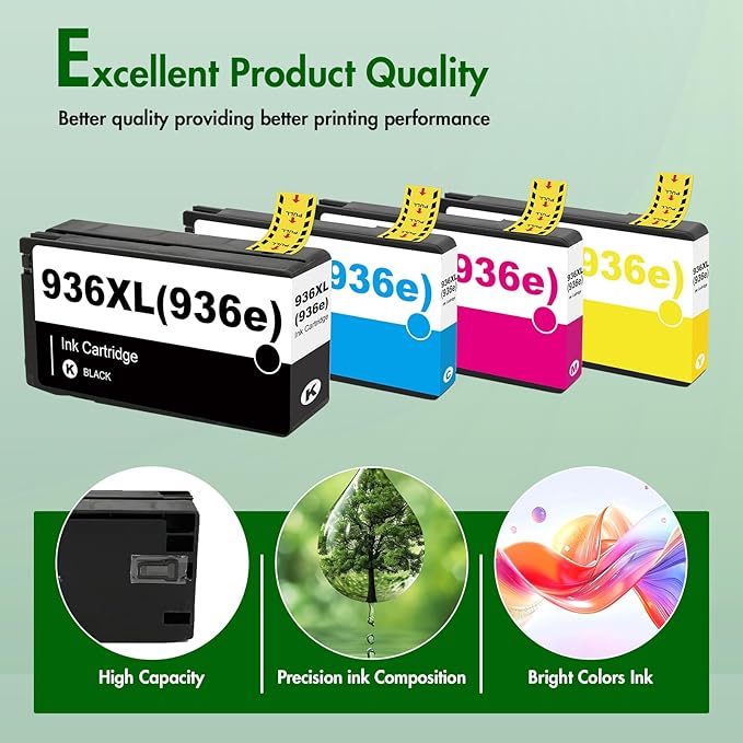 936XL 936 9125e Ink Cartridges Combo Pack: Replacement - Image 6