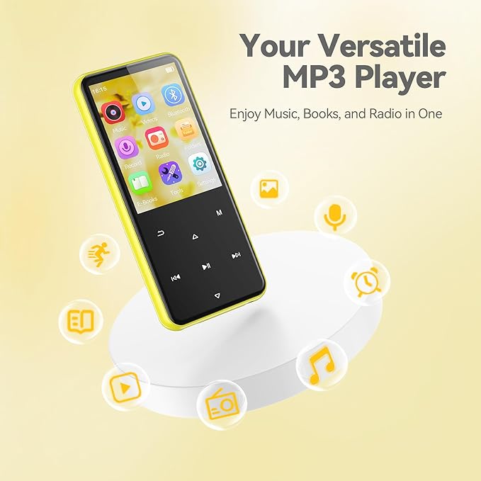 AGPTEK 64GB MP3 Player with Bluetooth, M3 2.4 inch Music Player with Speaker - Image 2