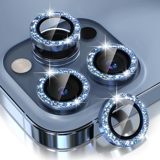 Choiche [3+1 for iPhone 13 Pro/iPhone 13 Pro Max Camera Lens Protector Bling by Choiche