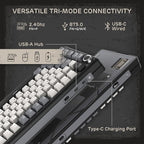 RK ROYAL KLUDGE L75 Gasket Mount Mechanical Keyboard w/Knob/Macro Keys & - Image 3