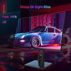 KTC 27'' 240Hz QHD 1440P Gaming Monitor 144Hz 1ms 65W Type C USB DisplayPort - Image 2