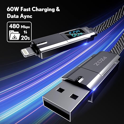 pzoz 4-in-1 USB C Fast Charging Cable - Image 4