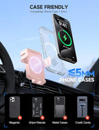 MOKPR Wireless Car Charger, 15W Auto Clamping Car Charger Dash Windshield Air - Image 5