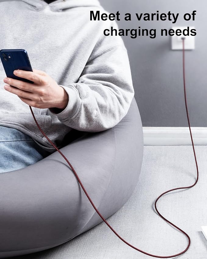 UYOUNG iPhone Charger Cable 3Pack 6FT USB to Lightning Cable Nylon Braided - Image 7