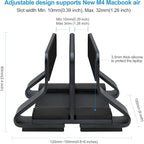 Aluminum Dual Vertical Laptop Stand Dock Holder, Supports 2 Devices, Adjustable - Image 4