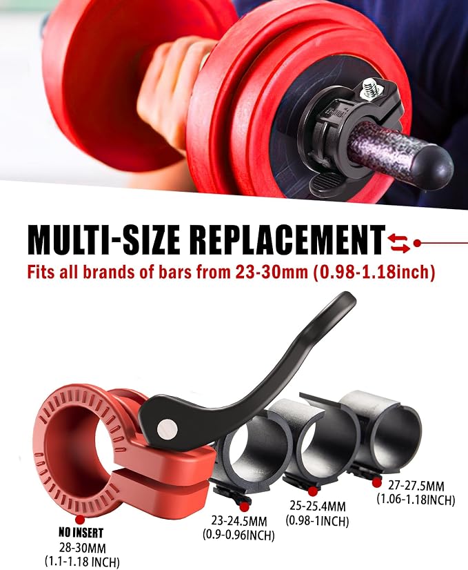 Narrow Barbell Clips 2.5cm Width - Image 2