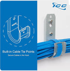 ICC 1-5/16"-Inch Wall Mount J-Hook – 25-Pack, Cable Support Hooks Without - Image 5