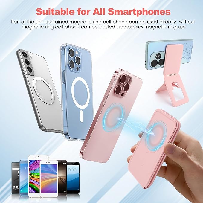 Phone Stand, Foldable Magnetic Phone Tripod, Angle Adjustment & Strong Magnets - Image 3