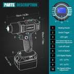 LIVOWALNY Cordless Heat Gun Compatible - 350W 122℉-1022℉ Adjustable Portable - Image 2