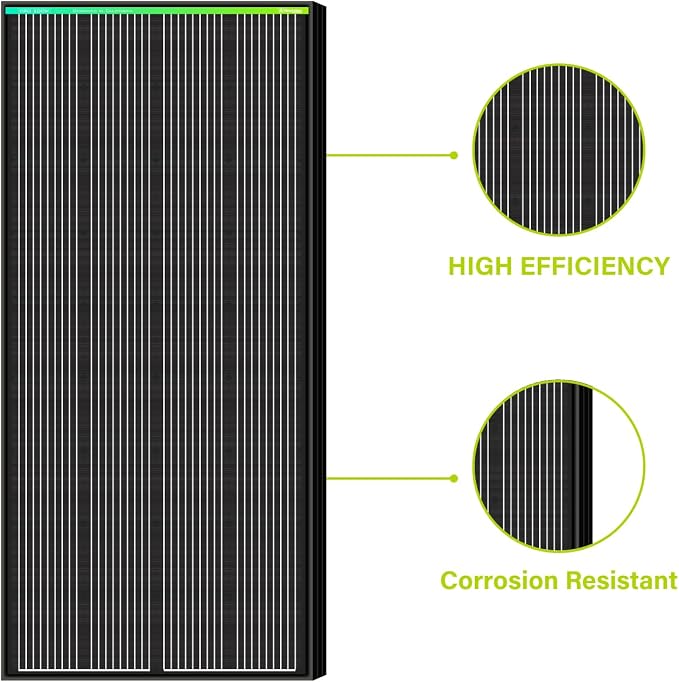 Newpowa PRO 200 Watt 12 Volt Monocrystalline 200W 12V Solar Panel, 9 busbar PV - Image 4