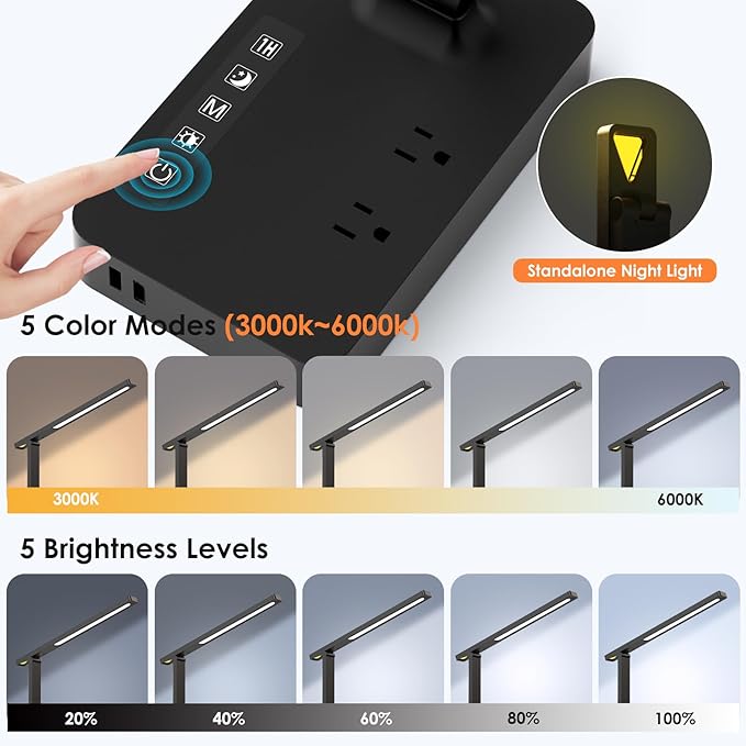 Infiway Desk Lamp with USB Charging Port: LED Desk Lamps - Image 5