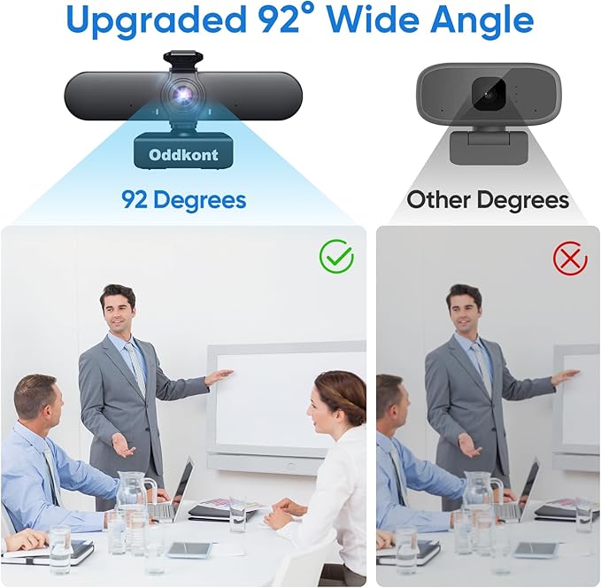 Full HD 1080P Webcam with Microphone, Auto-Light Balance, Rotatable Design - Image 3