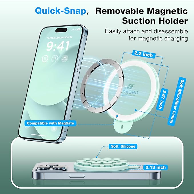 Magnetic Suction Cup Phone Mount - Image 3