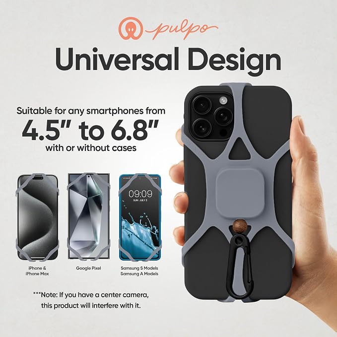 Pulpo Phone Leash Stealth Grey Fits Smartphones Up to 6.8" - Image 5