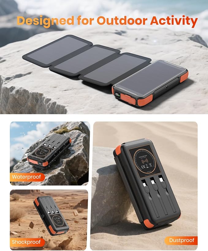 Solar-Charger-Power-Bank-49800mAh, 20W Fast Charging Portable Charger - Image 8