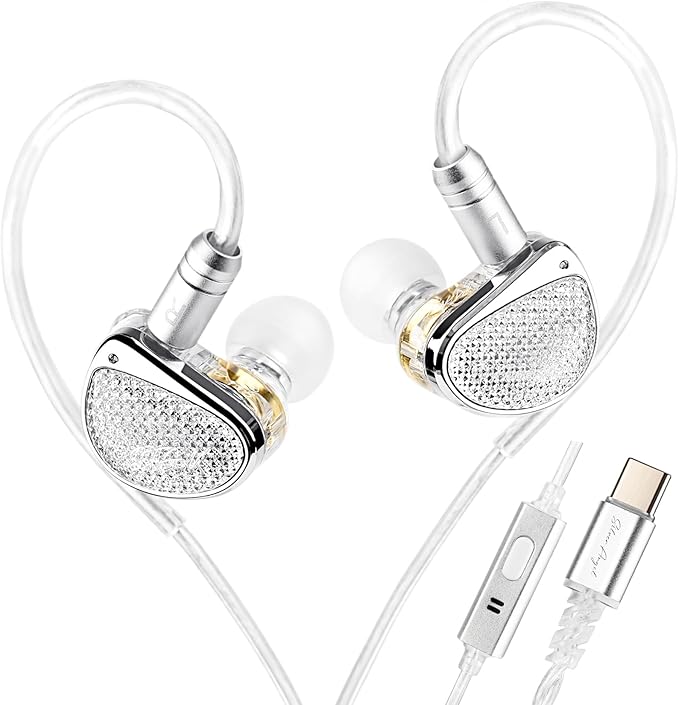 STA-K In Ear Monitor, EarAcoustic Audio HiFi Stereo Wired Earbuds, Hybrid Dual by KINBOOFI