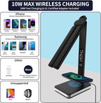 LED Desk Lamp with Charger, USB Charging Port, Dual Swing Arm Desk Light with 5 - Image 5