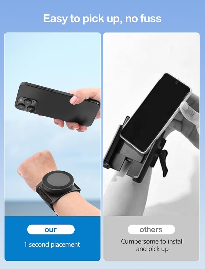 TOPGO Running Phone Holder for iPhone Magnetic Wrist Phone Holder, Magsafe - Image 8