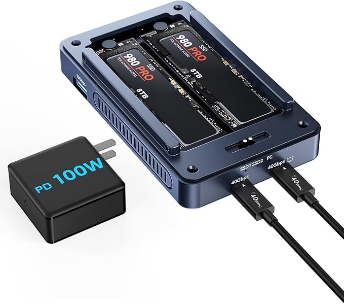 ACASIS 40Gbps M.2 NVMe SSD Enclosure, Cooling Fan, Compatible Thunderbolt by FREEGENE