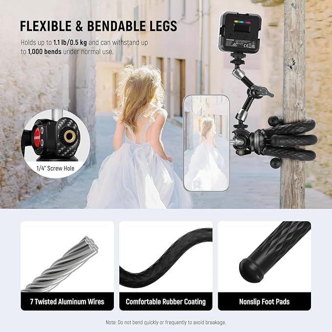 NEEWER Magnetic Flexible Phone Tripod Compatible - Image 5