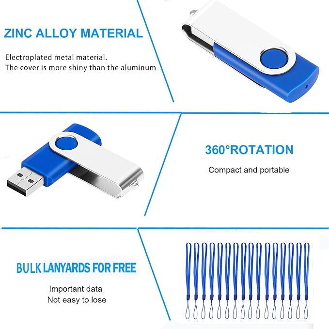 EASTBULL 200 Packs of 4GB Bulk Flash Drives, Flash Drives Pack 4GB USB Drives - Image 5