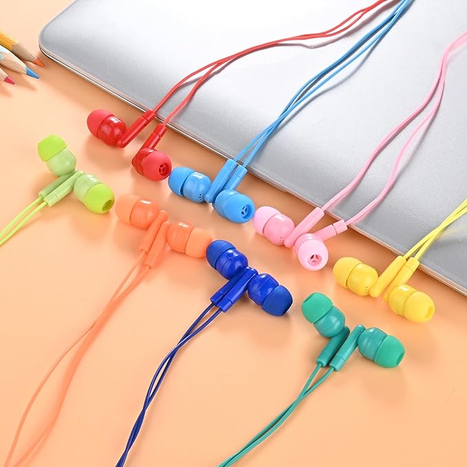 30 Pack Bulk Kids Earbuds for Classroom School Library, Student Wired - Image 5