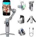 Professional Gimbal Stabilizer for Smartphone w/Wireless Charging OLED Display by AOCHUAN