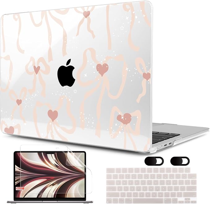MEEgoodo Case for M4/M3/M2 MacBook Air 13.6 inch Case 2025 2024 2022, Fit Model by MEEgoodo