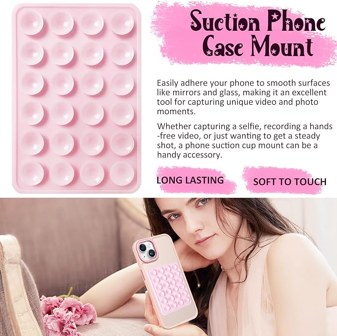 Silicone Suction Phone Case Mount, Non Slip Sticky Phone Grip - Image 2