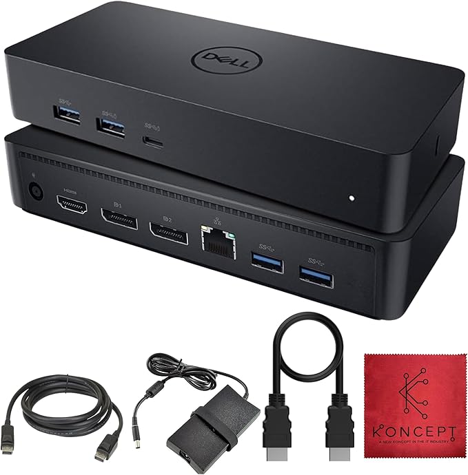 Dell D6000S Universal Docking Station USB C by Amazon+Renewed