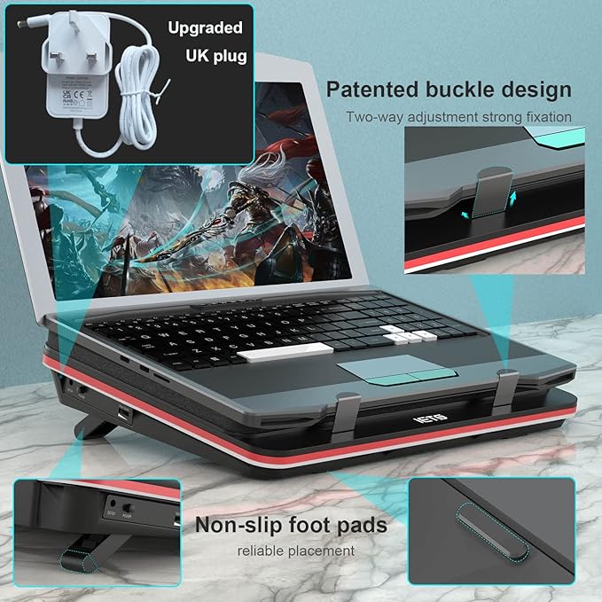 IETS GT500 Powerful Turbo-Fan Laptop Cooling Pad - Image 6