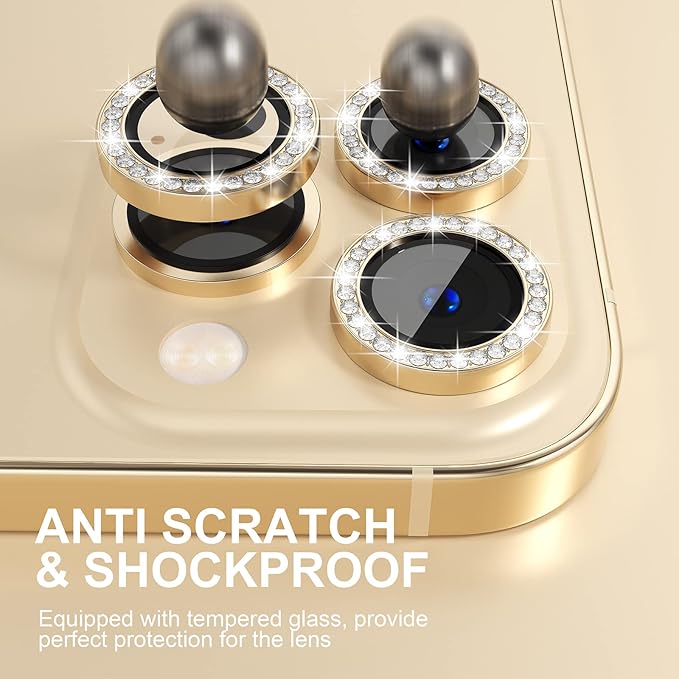 Choiche [3+1 for iPhone 13 Pro/iPhone 13 Pro Max Camera Lens Protector Bling - Image 3
