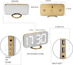 SZELAM Digital Alarm Clock, LED and Mirror Desk Clock Large Display, - Image 5